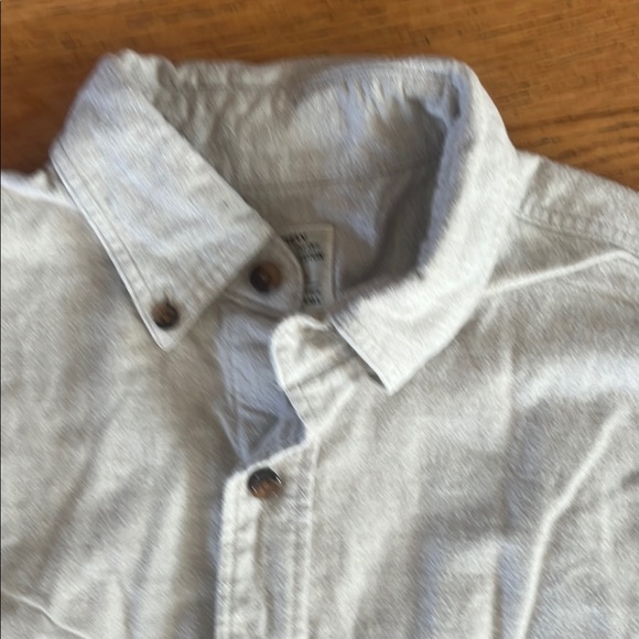 J. Crew Brown and Tan Casual Button Down Shirt with Elbow Patches - Picture 2 of 4